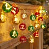 Dây đèn 16 Trái Châu Hình Noel-Sáng Vàng-Nguồn 220v