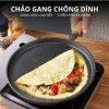 Chảo Gang Nướng Tròn 20cm Cán Gỗ