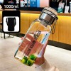 Bình Trà Thủy Tinh Có Lọc 1000ml Kèm Túi Đeo
