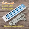 Ổ Cắm Điện CYX K238 Dây Đồng (2 USB + 2 Type-c )