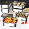 Hộp Đựng inox 304 Có Nắp Hút Chân Không 1200ml