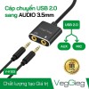 Bộ Chuyển USB 2.0 ra Audio 3.5mm Veggieg V-K103 (Full VAT)