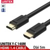 Cáp hdmi 4K Unitek 5m Y-C140m chính hãng