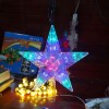 Đèn Led Ngôi Sao Gắn Đỉnh Cây Thông Noel 20cm--Kiểu Chớp