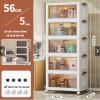 Tủ Nhựa Gấp Gọn 5 Tầng Đựng Đồ 56x32x157cm