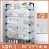 Kệ Giày Dép inox 5 Tầng Có Vách Ngăn Chống Bụi