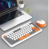 Combo Phím Không Dây Deiog V51 ( Trắng ) Mini USB wireless 2.4g