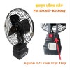 Quạt Sạc Pin Lồng Sắt ( Pin 10 Cell ) Nút Bật 2 Chế Độ (1 Pin ) Cắm Trực Tiếp Ko Cần Pin