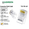 Đầu Mạng RJ45/Cat6 Ugreen 50962 Mạ Vàng 50c/hộp (Full VAT)