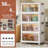 Tủ Nhựa Gấp Gọn 4 Tầng Đựng Đồ 56x32x127cm