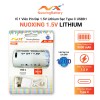 Pin Sạc Đại Nuoxing chuẩn 1.5V (USBD1) 9000mWh - cổng sạc USB Type C 