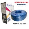 Cáp Mạng 6E FTP Golden Japan 100m Xanh 23AWG-Chống Nhiễu