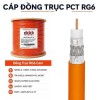 Cáp Camera Đồng Trục PCT RG6 (305m) Màu Cam 3 Lớp Chống Nhiễu