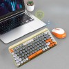 Combo Phím Không Dây Deiog V51 ( Vàng ) Mini USB wireless 2.4g
