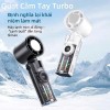 Quạt Sạc Tích Điện Cầm Tay JF158 Sò Lạnh Cao Tốc-Pin 4000mAh-Đèn Led