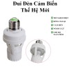 Đui Đèn Cảm Ứng Hồng Ngoại Tròn Nối E27--Hình Trụ