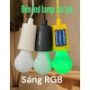 Đèn Led Lamp Đục Dùng Pin AAA ( Màu RGB ) Chế Độ Sáng Tự Đổi Màu-Dây Kéo 1M