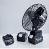 Quạt Sạc Pin Lồng Sắt ( Pin 10 Cell )-Xoay-Nút Bật 2 Chế Độ ( 1 cục pin )