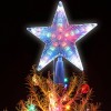 Đèn Led Ngôi Sao Gắn Đỉnh Cây Thông Noel 20cm--Kiểu Nháy
