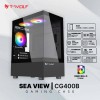 Vỏ Thùng Case T-wolf TW-CG400B ( Đen ) Kèm 3 Fan Led RGB vô cực